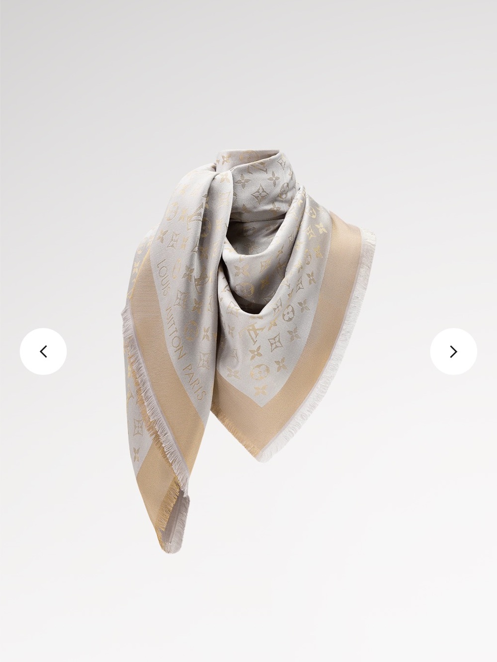 Louis Vuitton Monogram Shawl in Greige